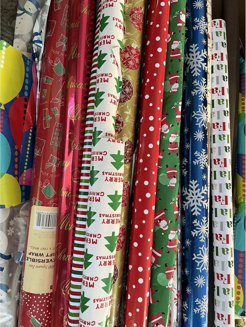 Vintage Christmas Wrapping Paper Gift Wrap different rolls sizes and styles